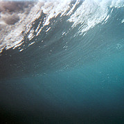 La lumière du soleil traverse la vague