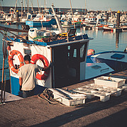 Bateau de pêche dans le port de Morro Jable