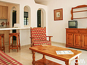 Les bungalows ont la télévision par satellite