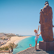 pas de courant, idéal pour les jeunes enfants, la plage de Morro Jable